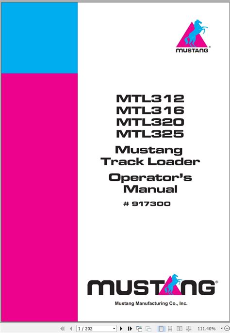 mustang mtl 320 specs